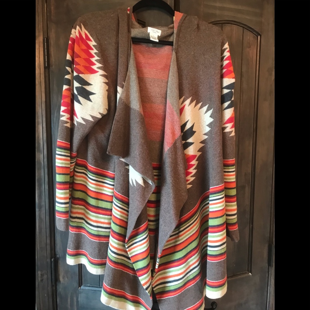 Tasha Polizzi Cheyenne Hooded sweater/wrap Lg-XLg